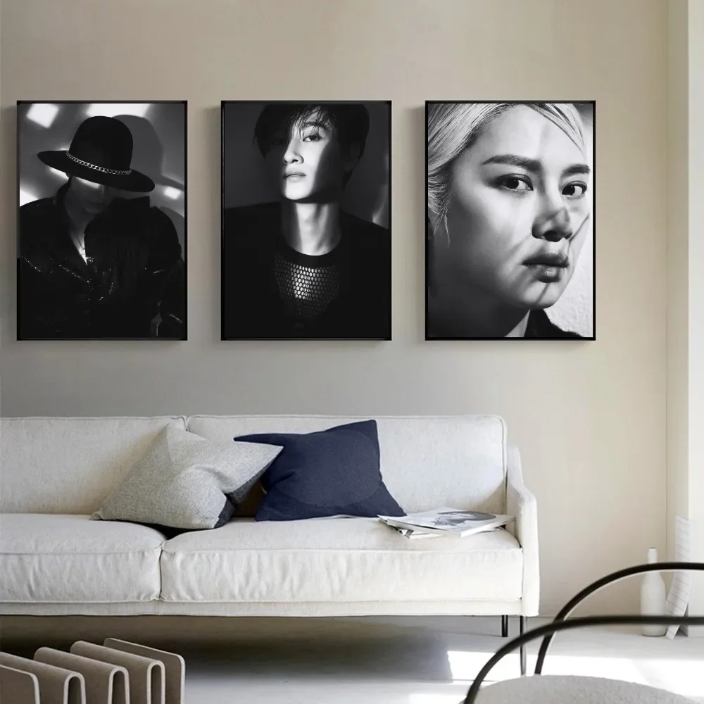 1PC Kpop Korean Boy Group Super Junior Print Poster Paper Waterproof HD Sticker Bedroom Entrance Home Living Room Bar Wall Decor