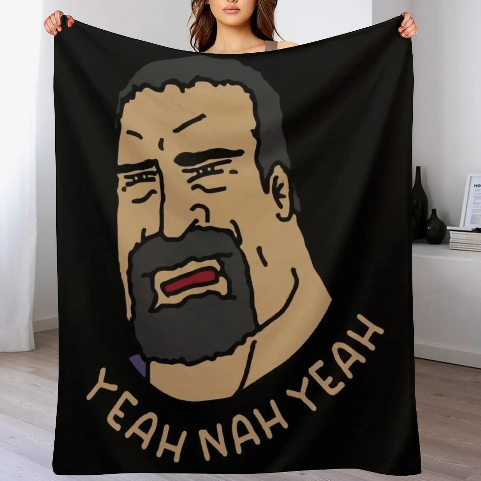 

Mike Nolan Yeah Nah Yeah Throw Blanket Bed covers Vintage Soft Big for winter Blankets