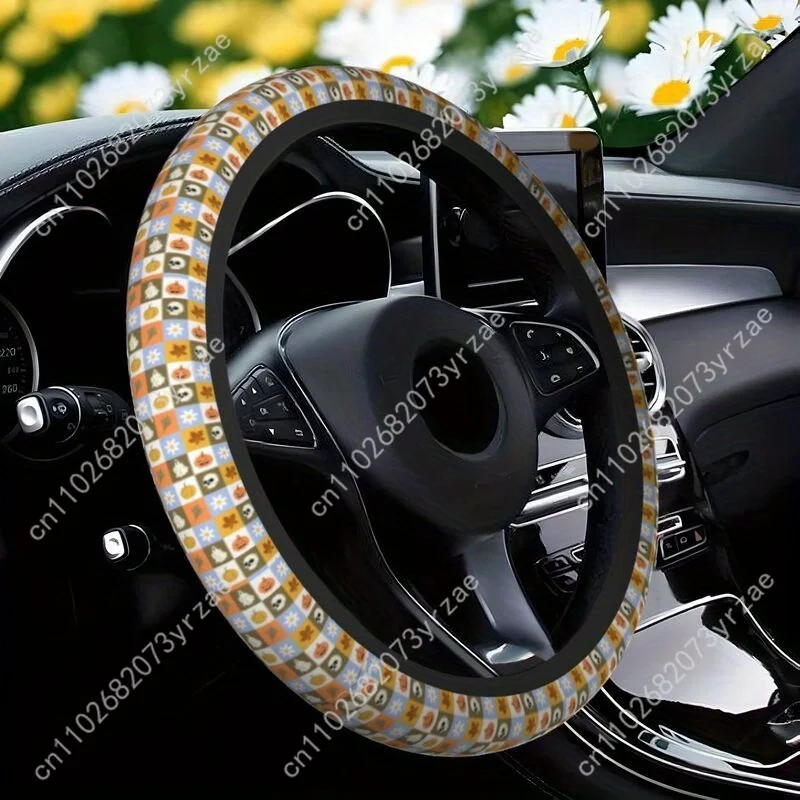 

Fashion Print Car Steering Wheels Cover Universal Type Environmental Friendly Comfortablenon-slip Breathable Steering Wheel Wrap