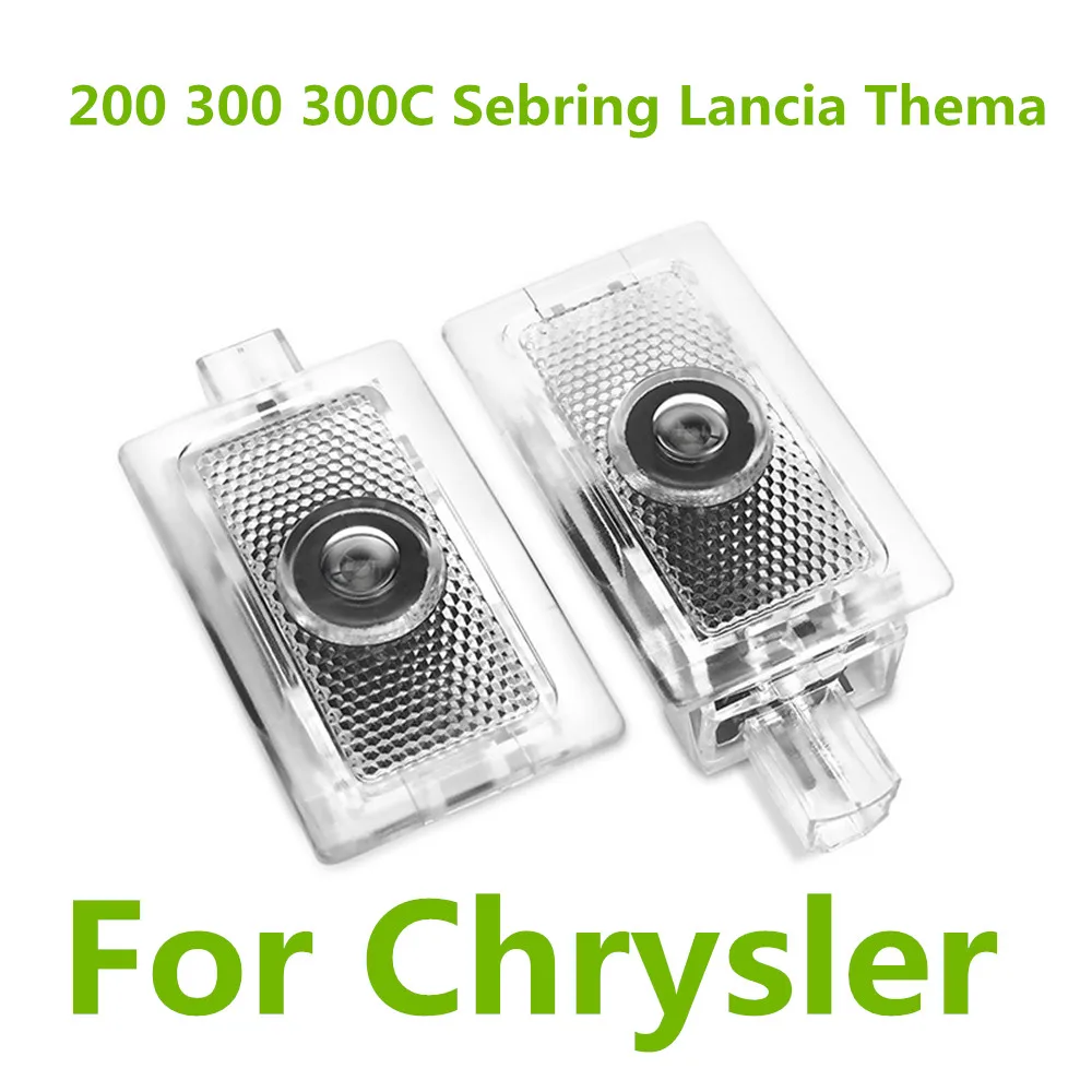 Для Chrysler 200 300 300C Sebring Lancia Thema LX LD ST FR JR светодиодный проектор двери автомобиля с приветственным логотипом Ghost Shadow Light аксессуары