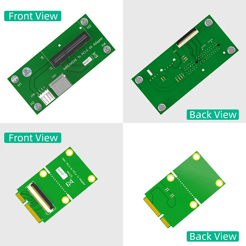 Mini PCIE vers PCI Express Tage Slot USB 2.0 Riser Board avec câble FPC haute vitesse, alimentation 4 broches, installation verticale du tampon magnétique, nouveau