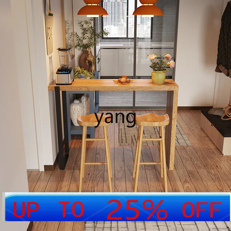 

lmm solid wood bar table and chair combination B & B leisure high table living room multi-functional bar