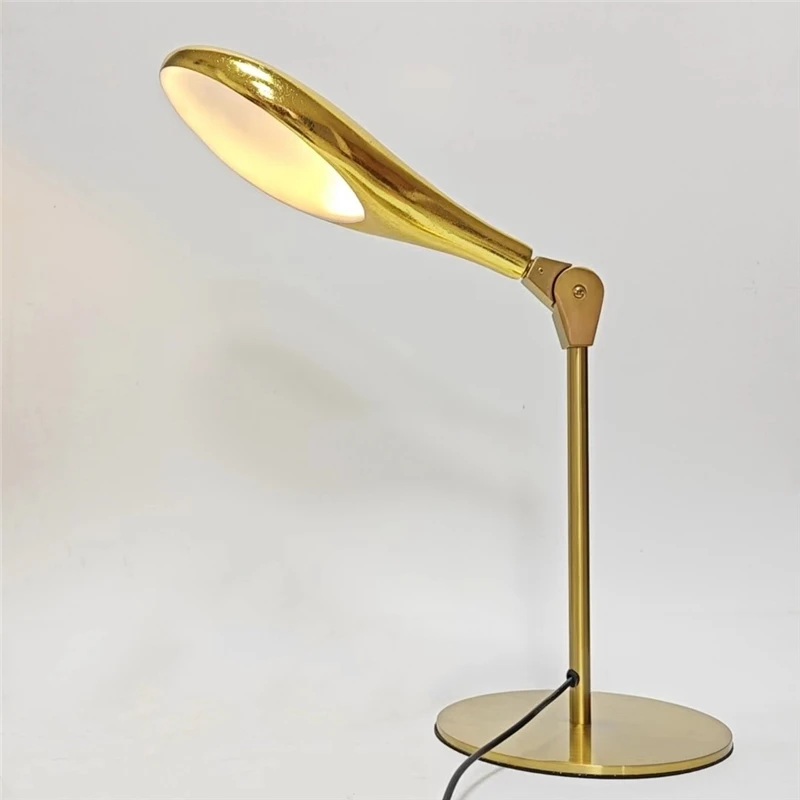 Modern Nordic Luxury Design Floor Lamps with Gold Foil Colour Shade for Desk Decoration Living Room Bedroom Reading Table Lights