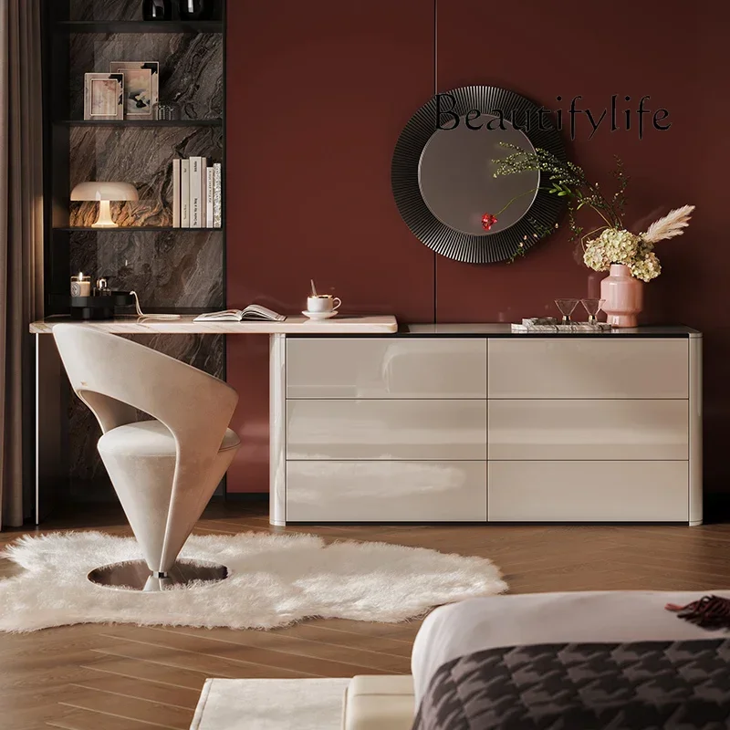 V Italian light luxury dining chair high-end dressing table designer makeup stool designer high-end
