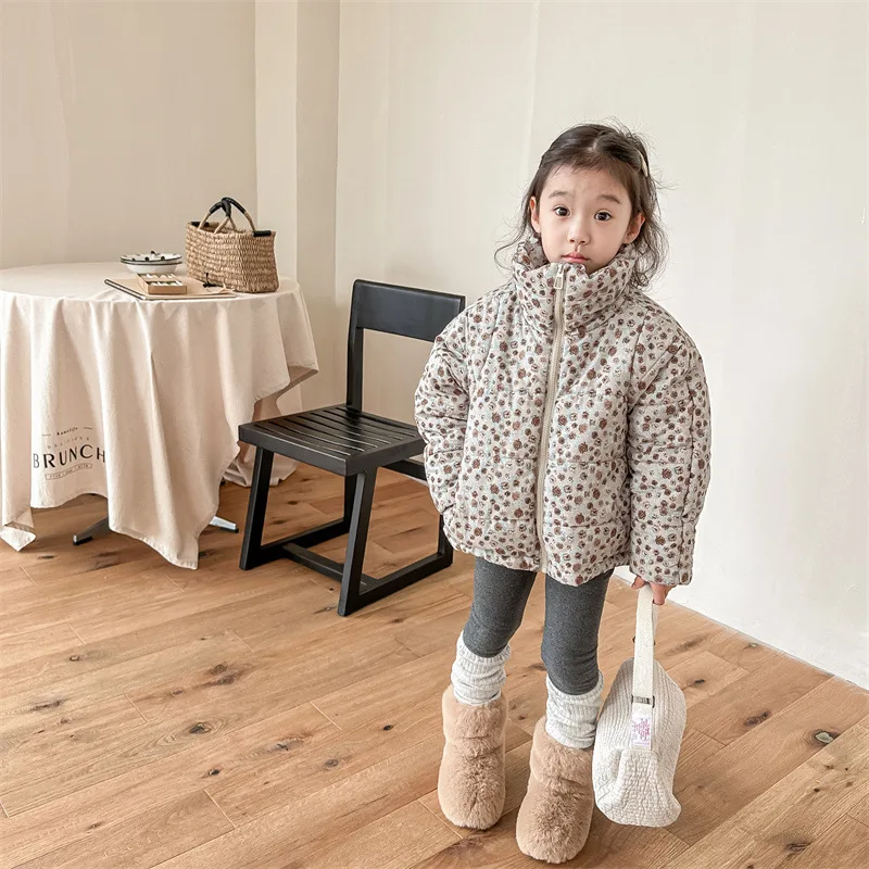

2025 Children's Autumn And Winter Clothes Children's Down Cotton Garments, Girls' Winter Coats Cotton Clothing