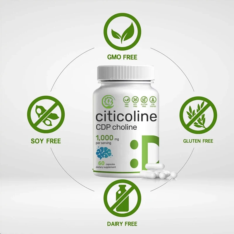 DEAL Supplement Citicoline CDP Choline - Super Choline Supplement - Non GMO-60 Capsules