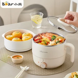 Bear Household Electric Cooker 1-2 People Hot Pot Single/Double Layer Mini Non-stick Pan Multifunction Electric Rice Cooker 220V