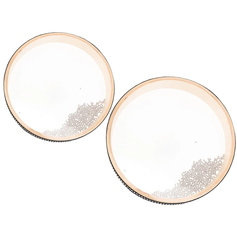 2 個サーフドラム子供楽器ウェーブビーズハンドパーカッションオーシャンサウンド子供