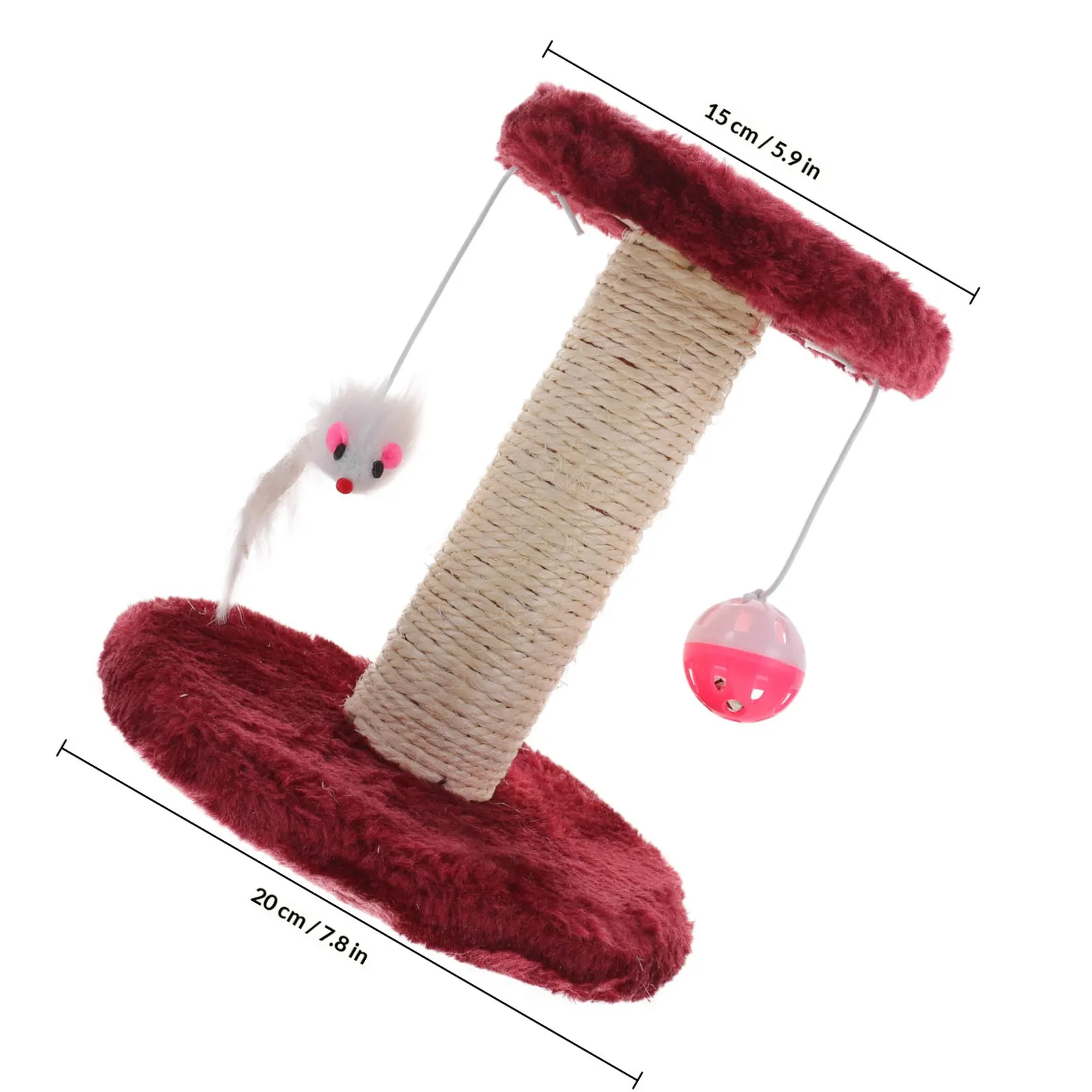 Sturdy Cat Scratching Post with Balanced Design and Wear-Resistant Sisal for Indoor Cats Kitten Climbing Stand Scratcher Gift