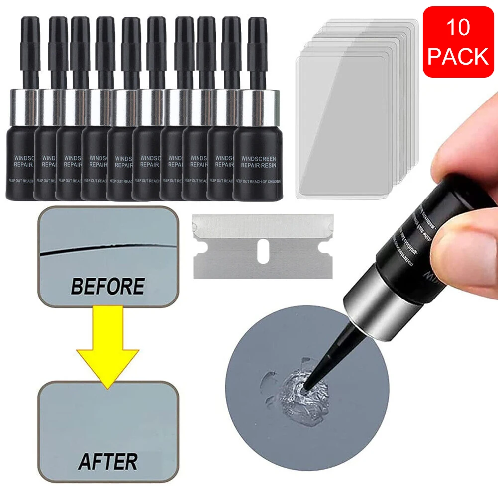 1/5/10pcs kit di colla per riparazione parabrezza per auto 3ML Car Glass Nano Repair Fluid parabrezza resina Crack Tool accessori