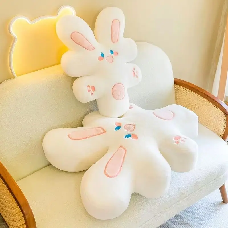Wohlhabendes Hasenkissen, 40/80 cm, Plüsch-Kaninchen-Spielzeug, weiche gefüllte Kissenpuppe für Kinder, kreatives Geburtstagsgeschenk, reichhaltige Kaninchen-Plüschtiere