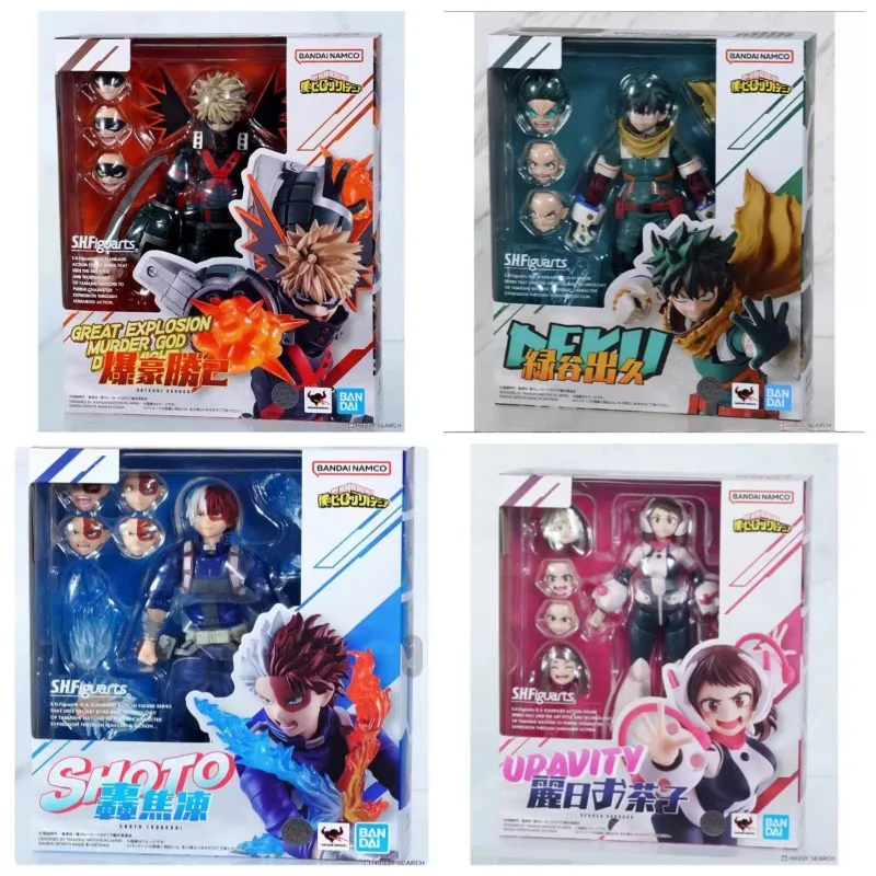 بانداي SHF بطلي الأكاديمية مجموعة شخصيات الحركة Izuku Midoriya Bakugo Katsuki Shoto Todoroki Uraraka Ochako تحصيل نموذج اللعب