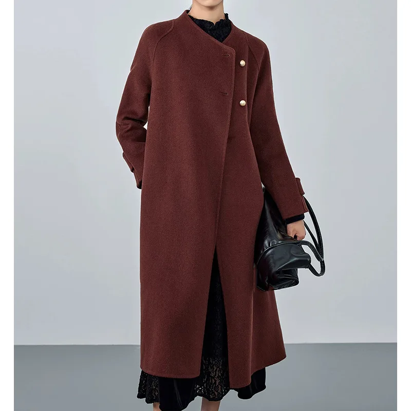 Allingentle Women's Long Coat Woolen Jacket Fashion Blazer for Casual Office Business Customize