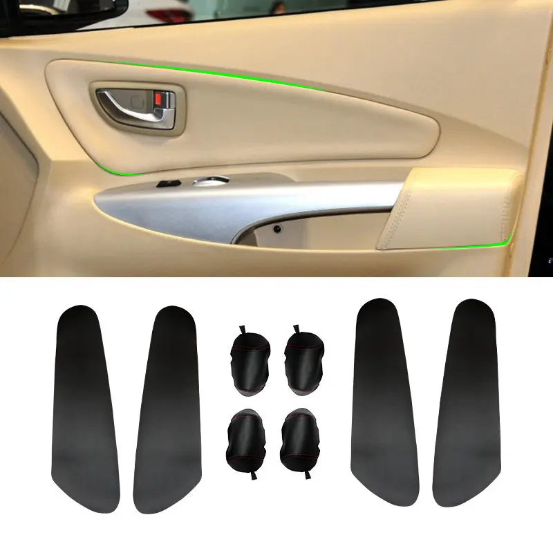 

For Hyundai Tucson 2006 2007 2008 2009 2010 2011 2012 2013 Car Microfiber Leather Interior Door Armrest Panel Cover Trim