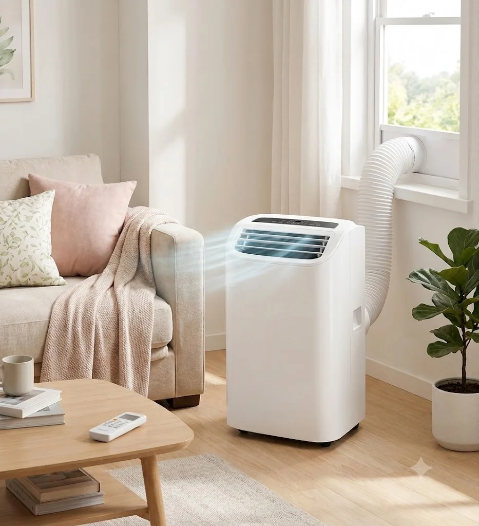 Climatiseur Portable Auto-Evaporatif 12000 BTU Sans Egouttement AC Mobile Avec Fonctions Ventilateur Et Deshumidification