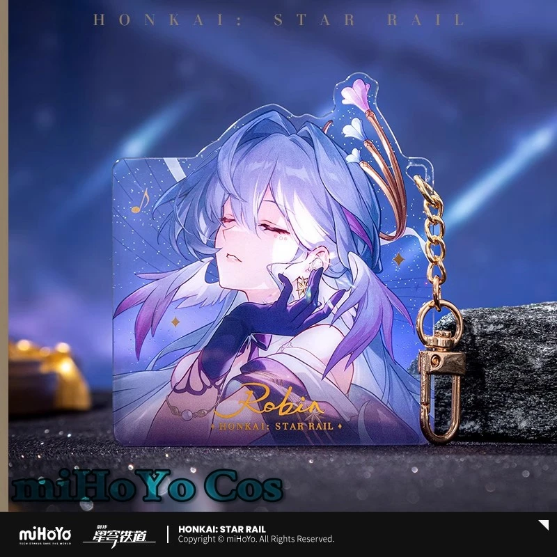 

[Genuine] miHoYo Game Honkai Star Rail Robin Acrylic Pendant Cosplay Accessories Anime Cartoon DIY Keychain Halloween Gift