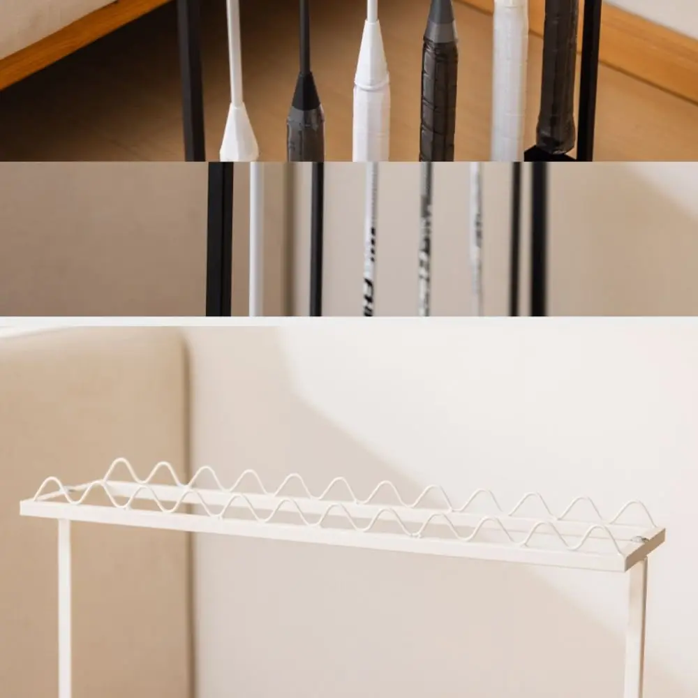 

Large Capacity Badminton Racquet Storage Rack Space Saving Carbon Steel Badminton Rackets Display Stand Stable Heavy Duty