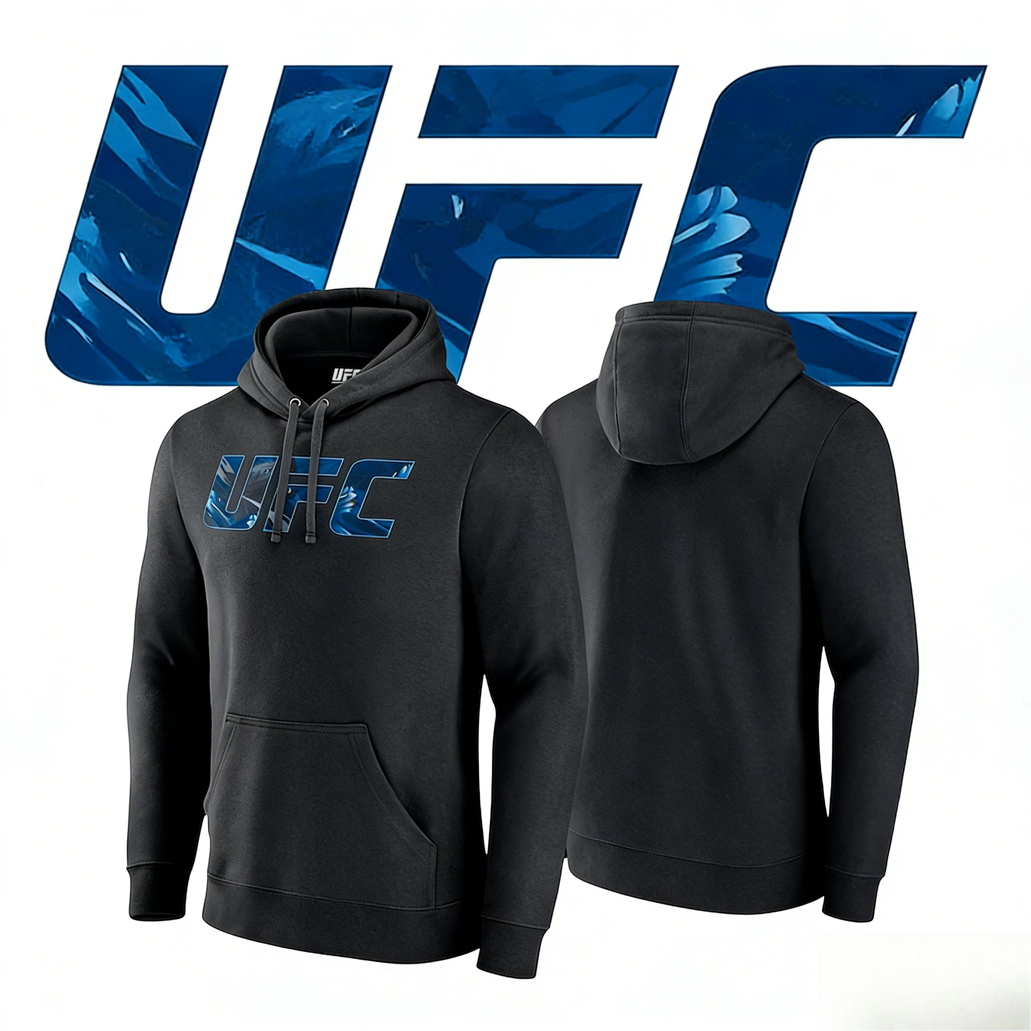 

UFC Fighting Fan Мужская весенне-осенняя новая большая толстовка с капюшоном, женская толстовка из 100% хлопка с принтом 2025-26, осень и зима