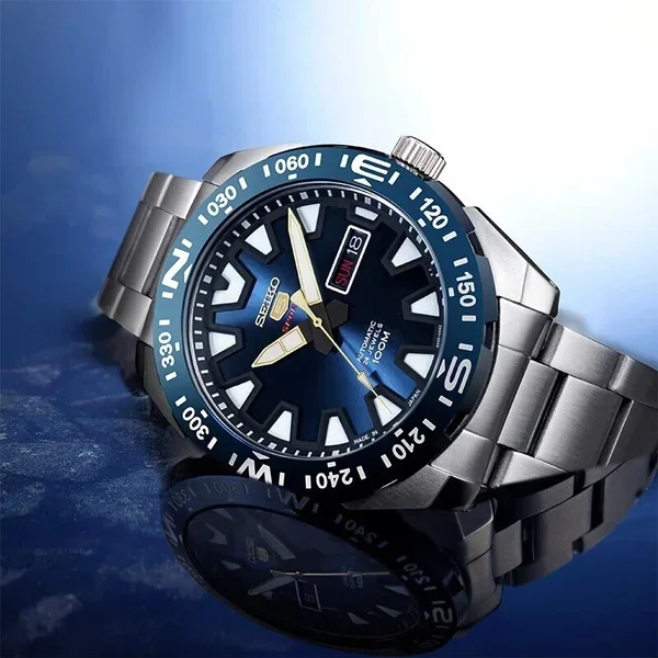 Modeuhr für Männer Seiko Sport 3bar wasserdichte leuchtende Quarz Auto Datum analoge Zifferblatt Stahlband Herren Designer Armbanduhr