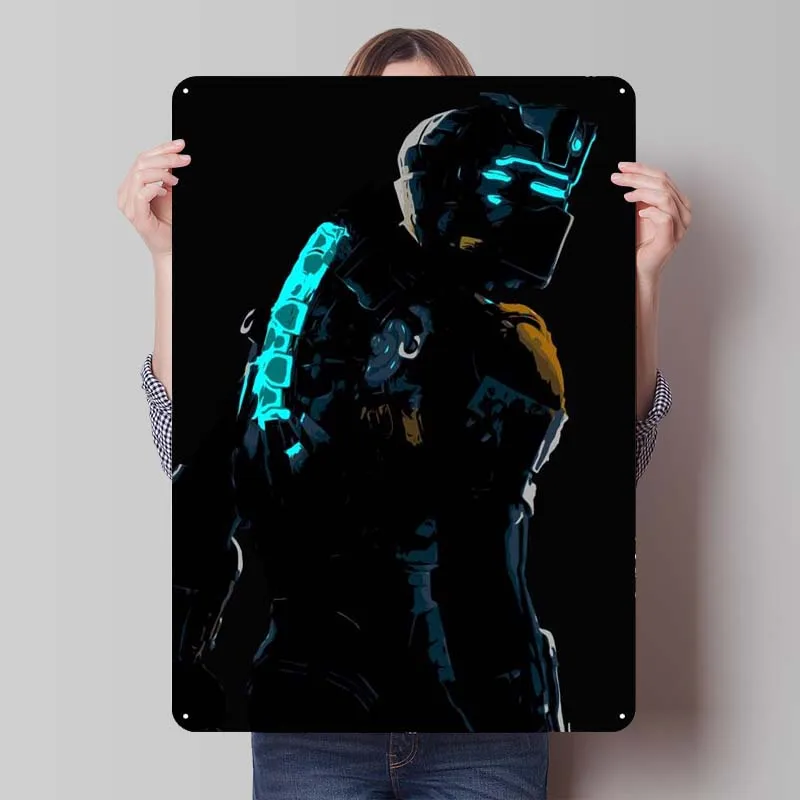 Dead Space Isaac Clarke Game Metal Poster Tin Sign for Gamer Gaming Room Decoration Wall Decor Living Room Decor Aesthetics Home