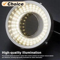 iFixes iL37 Microscope Polarized Ring Light 96 LED Anti Glare Adjustable Cold Lamp for Phone Microscope PCB Soldering Light Tool