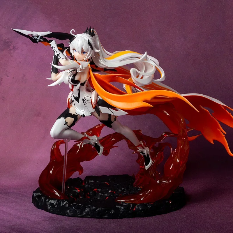 24cm Anime Honkai Impact 3rd Figurine Kiana Kaslana Flame Base Beautiful Girl Ver. Action Figure Model Doll Collection Gift Toy