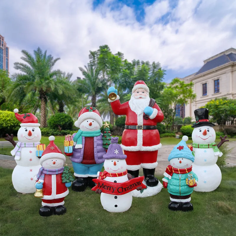 

Скульптура Санта-Клауса, персонажи мультфильмов, пейзажное украшение торгового центра, рождественское украшение, украшения для сцены