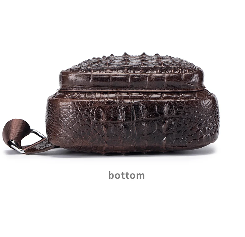 SCHLATUM Herren Echtleder Vintage Krokodilmuster Brusttasche Luxus Herren Umhängetasche Reisetasche Multifunktionale Schultertaschen – Detail 12