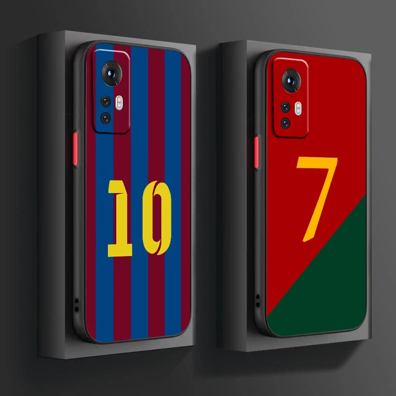 Football Stars No.10 7 Logo Frosted Translucent For Xiaomi Mi 13 12 12T 11T 11 11i 10T 10 9T Pro Lite Ultra 5G Soft Phone Case