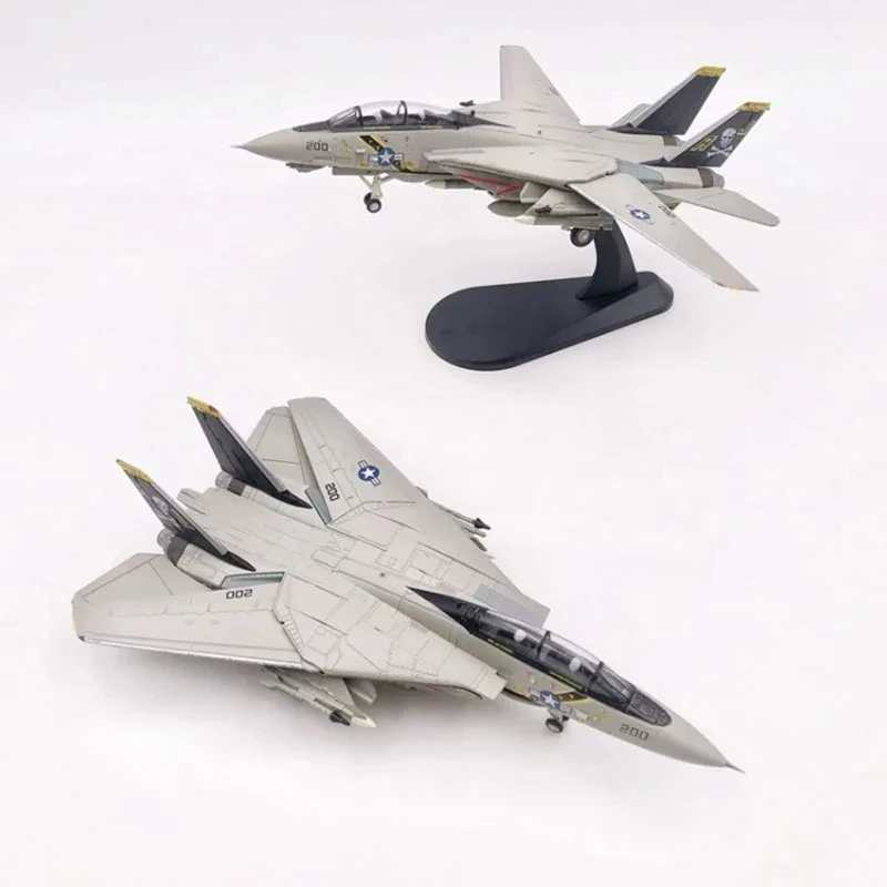 Diecast Metal 1/100 US f-14 f14 F-14B Tomcat Fighter Aircraft Metal Military Toy Plane Model Child Collection Gift Toy