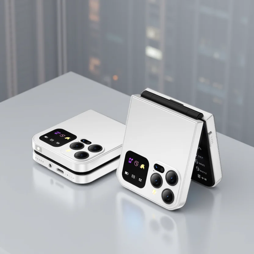 Servo A50 pro Flip téléphone portable Dual Sim GSM lampe de poche enregistrement automatique des appels 2,4 pouces écran pliable type C téléphone