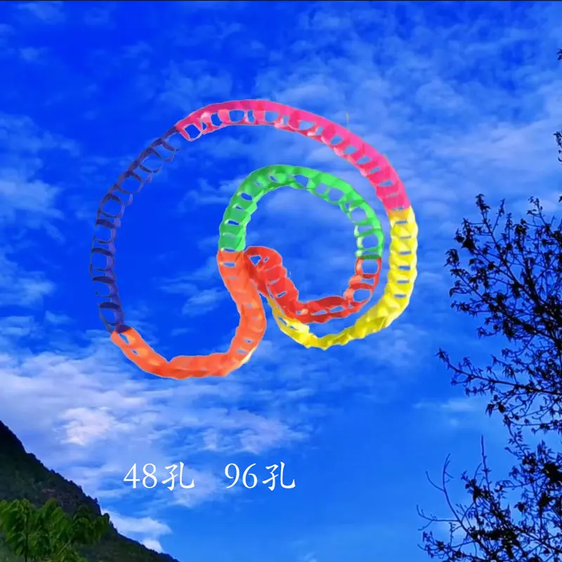 Large Soft Kite Pendant Snake Tail, 30D Umbrella Cloth Dynamic Kite Accessory Random Color for Outdoor Flying