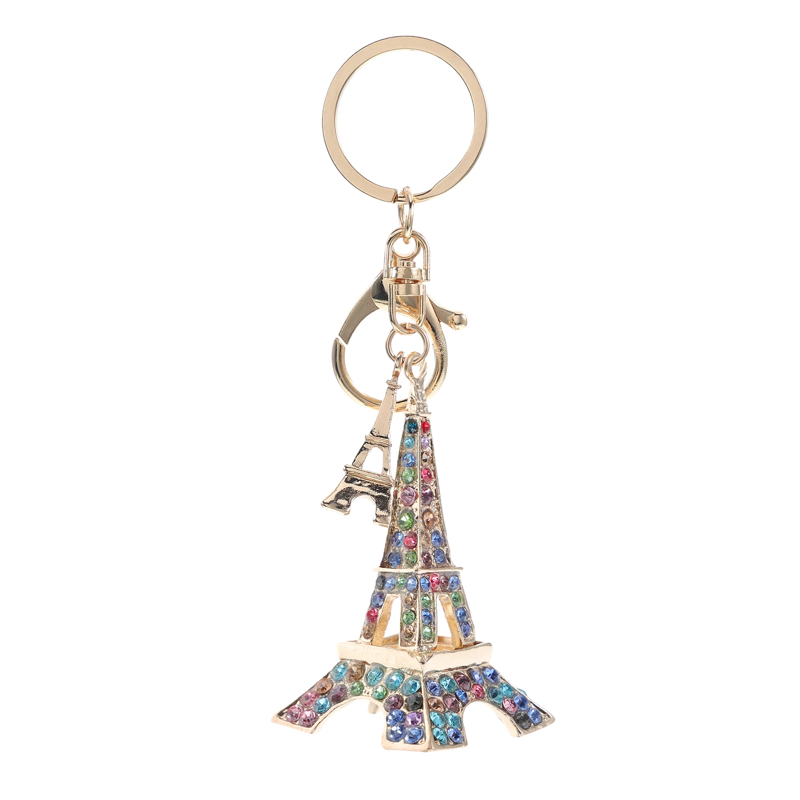 

Eiffel Tower Keychain Decoration Charm Ornament Rhinestones Delicate Bag Pendant