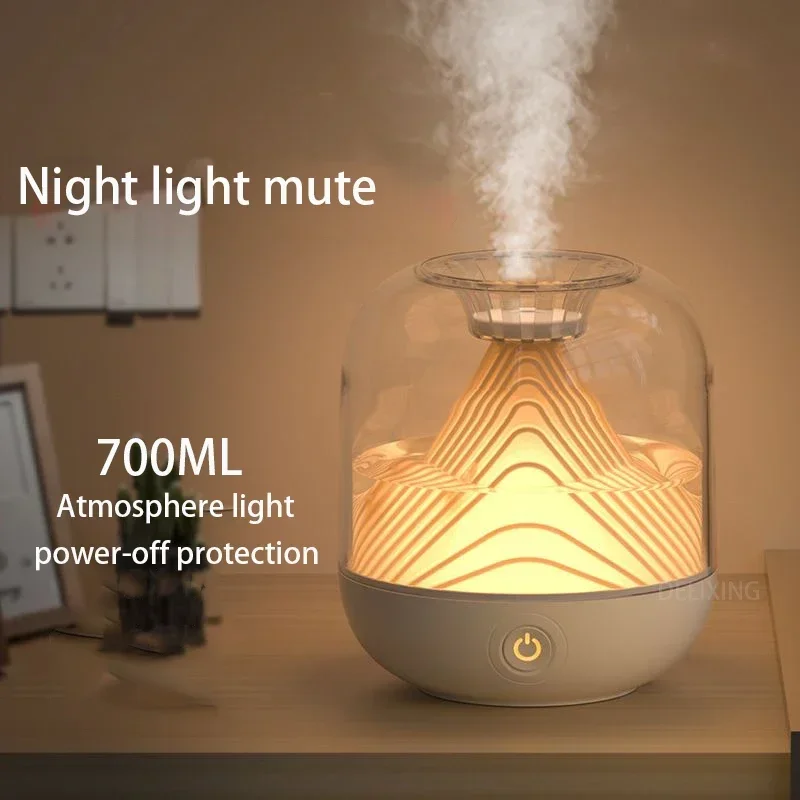 

Humidifier 700ml Small Home Aromatherapy Machine 2-in-1 Mute Bedroom Large Capacity Fog Air Purification Mini Night Light