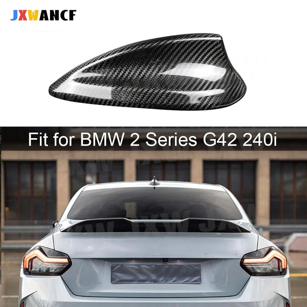 

JXWANCF Dry Carbon Fiber Roof Fin Shark Antenna Trim Cover for BMW 2 Series G42 240i 2021- IN