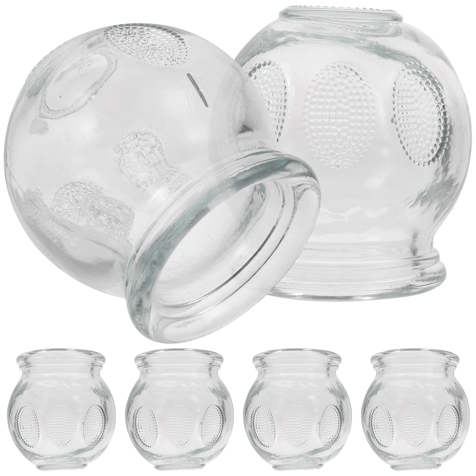 

6 Pcs Cup Cupping Machine Flame Massage Cups for Scraping and Transparent Face Tool