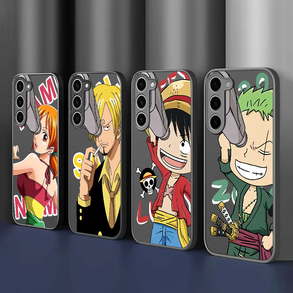 Cartoon Cute One Piece Case for Samsung Galaxy S25 Edge S24 S23 S21 S22 Ultra S20 FE S10 Lite S8 Plus Shockproof Phone Cover