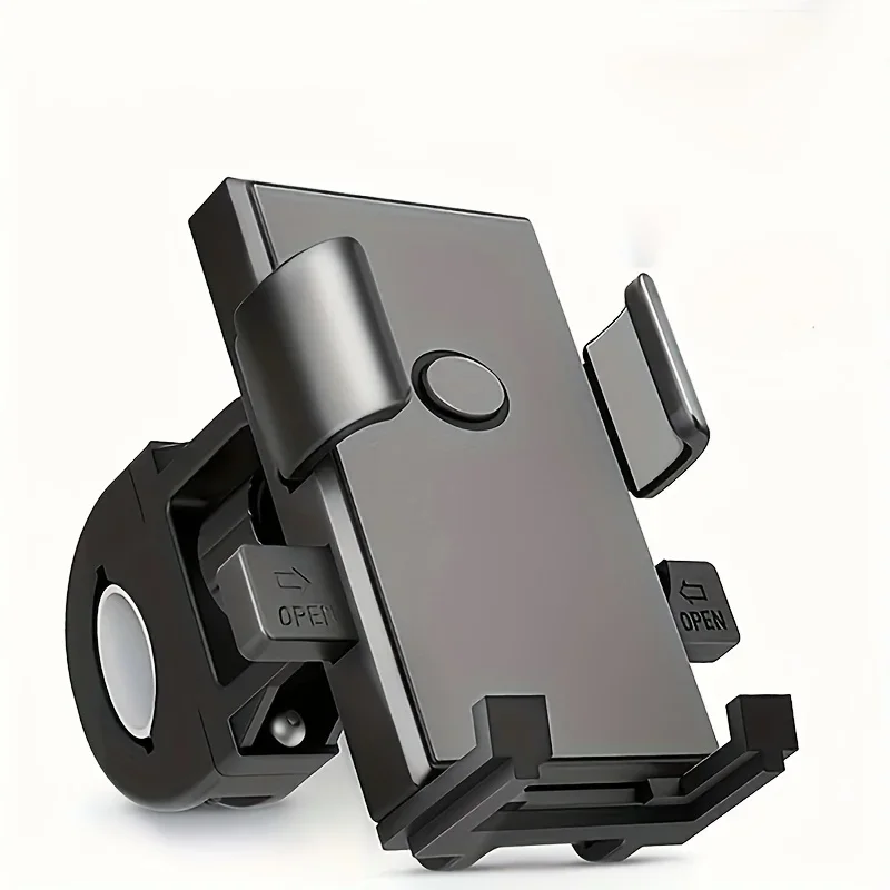 Universal Motorcycle & Bicycle Phone Mount 360° Rotatable Secure Anti-Shake Handlebar Holder with Automatic Locking Mechanism