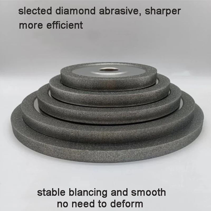 Diamond Grinding Wheel 3/4/5/6/7/8 Inch, 150/200/320/400/600 Grit, 20/32mm Arbor, for Shapening Glass Gemstone Tungsten Steel