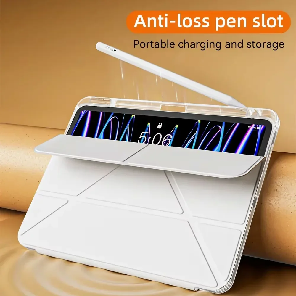 حافظة لجهاز iPad Air 11 M3 2025 Air 6 11 iPad Pro 11 12.9 13 10 Gen 10.2 9th 8th 6th 5th 9.7 Mini 7 6 حافظة ذكية مع حامل قلم #5