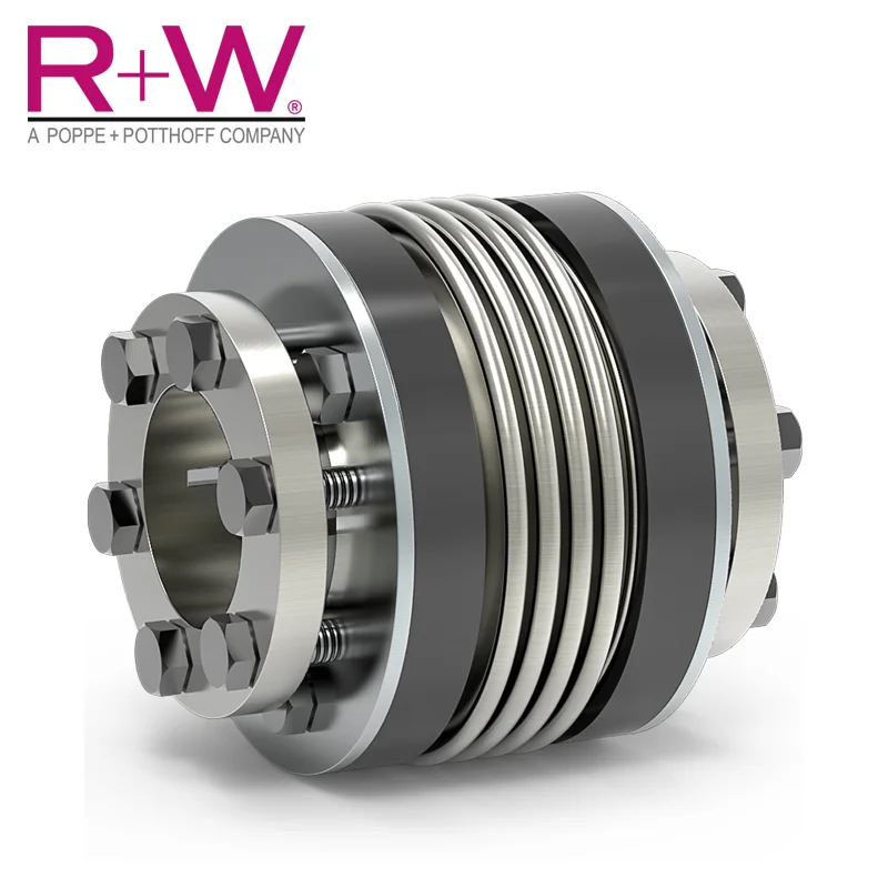 Германия R + W Алюминиевый сплав Нержавеющая сталь BK3/150 Сильфонная муфта Зажимная втулка со шпоночным пазом Эластичность с высоким крутящим моментом