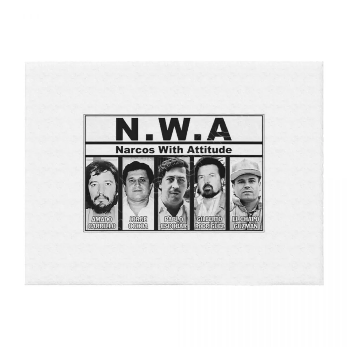 

NWA - Narcos With Attitude Throw Blanket cosplay anime Flannel Camping Blankets