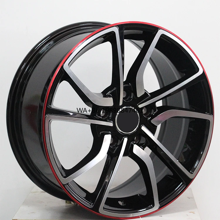 

Used 16 Inch Aluminum Alloy Car Rims 4x100 5x114.3 40mm Black Finish Mesh Design Wheels for for Audi for
