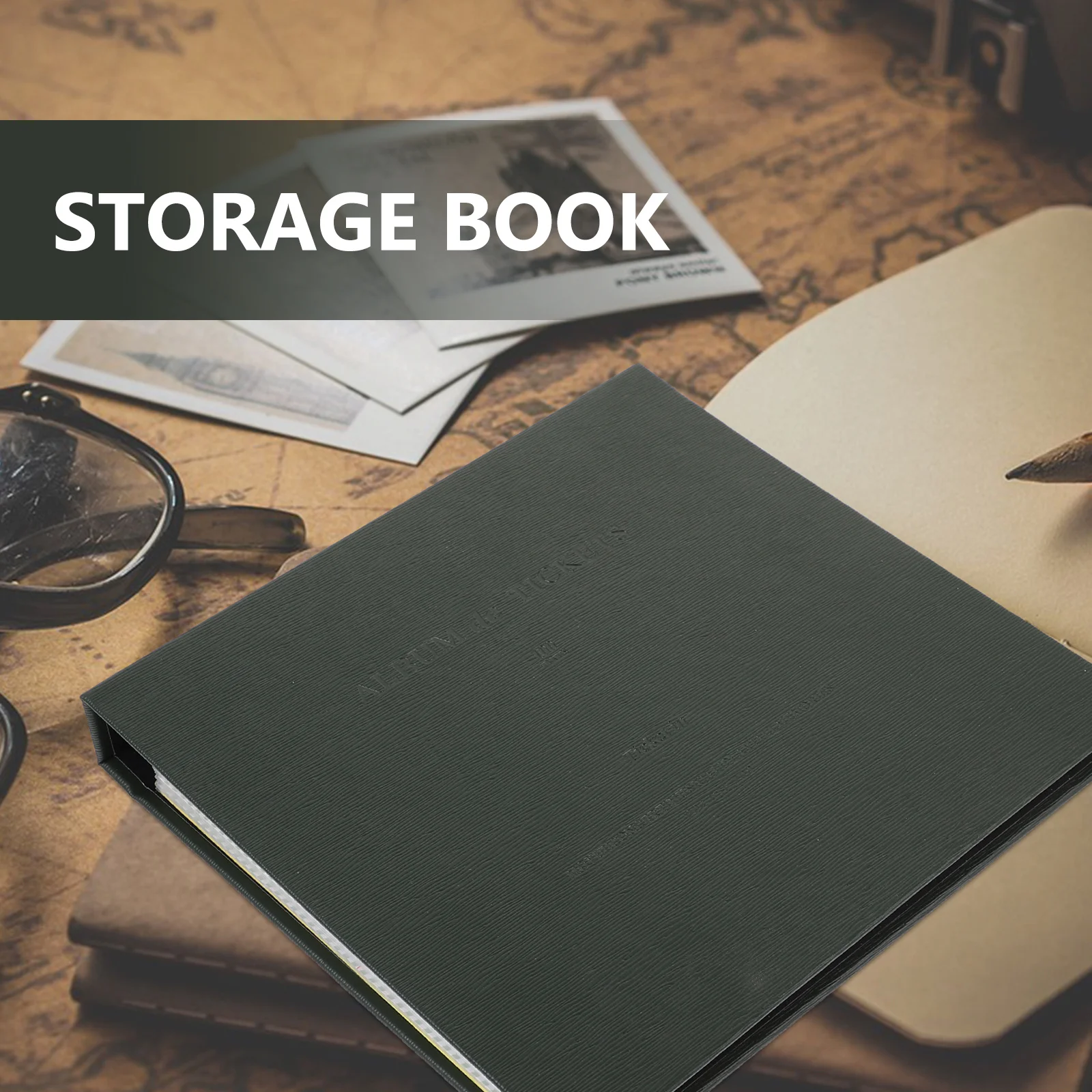 كتاب تخزين إيصالات الصور باللون الأخضر الداكن، مادة ممتازة متينة، مثالية لمكان العمل في المكاتب المنزلية، استخدم كتاب تجميع التذاكر #6