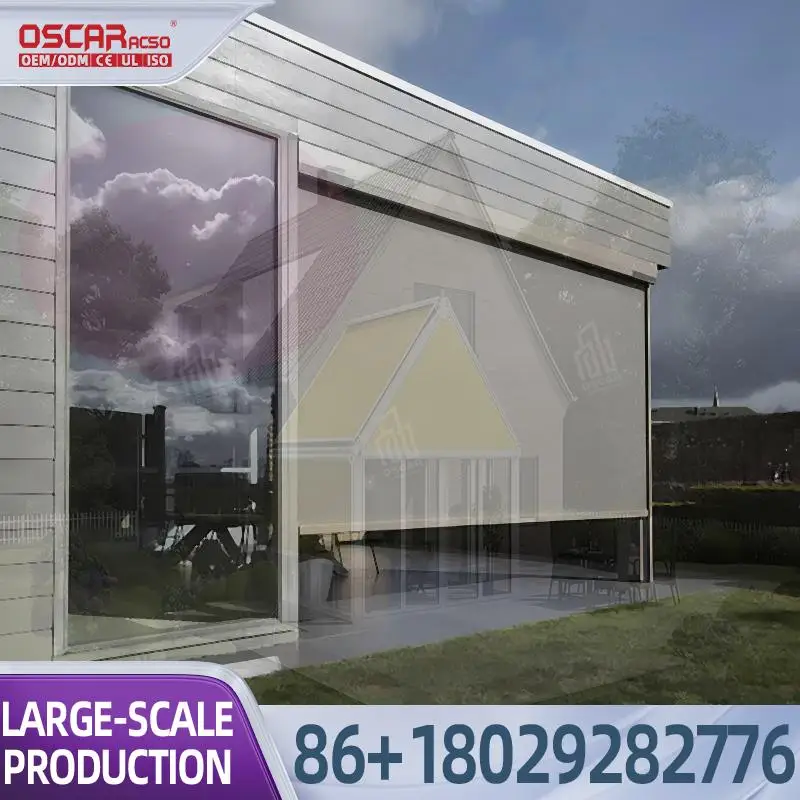 

Motorized Retractable Aluminum Roller Blinds with Waterproof Windproof Feature for Outdoor Patio Balcony Rolling shutter