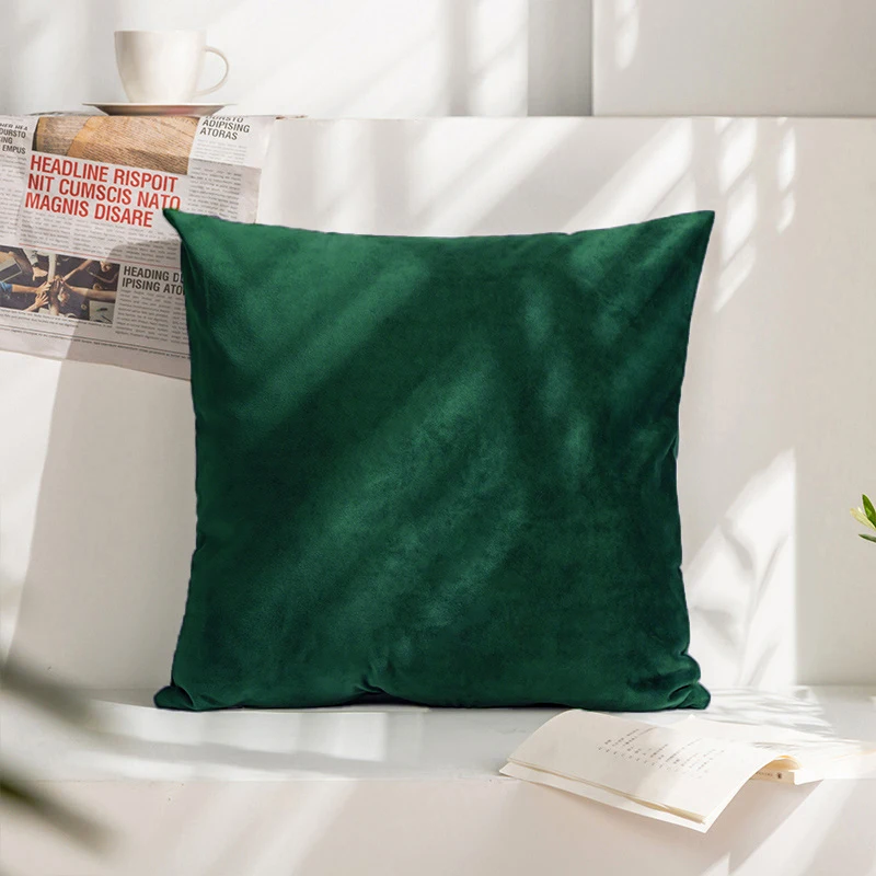 Emerald Green Velvet Cushion Covers Pillowcases 30X50 40X40 45x45 50X50 Nordic Home Decor Pillows Cover for Sofa Cushions