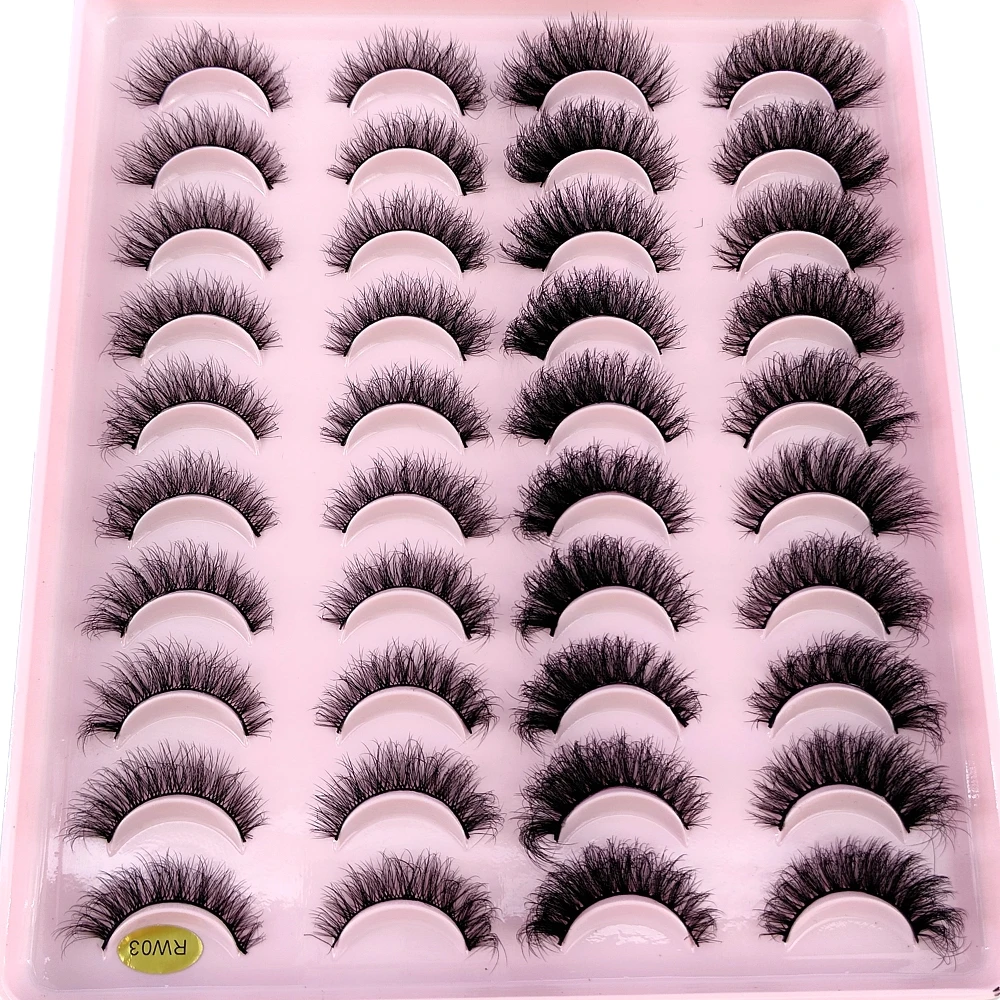 HBZGTLAD 20 pairs natural false eyelashes fake lashes long makeup 3d mink eyelashes eyelash extension mink eyelashes for beauty