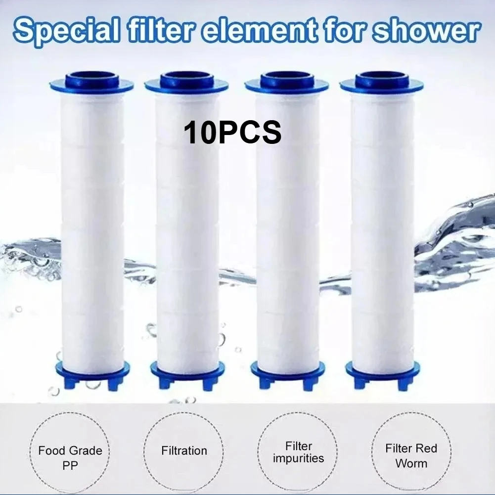 

10PCS Shower Head Filters Element Replace High Output Shower Water Filter Shower Head Purifying Water Quality PP Cotton Filters