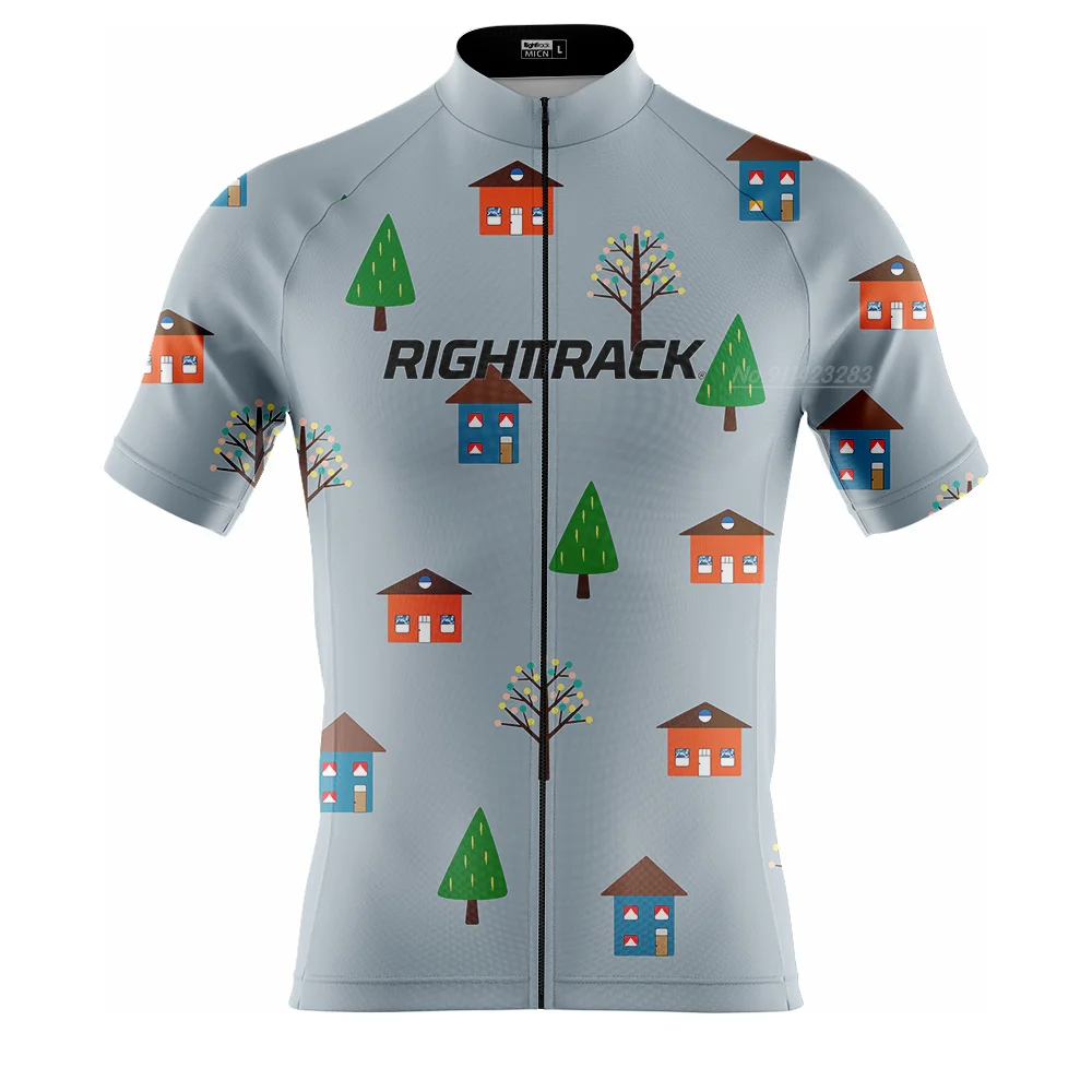 Right Track Summer Man Cycling Short Sleeve Jerseys Maillot Ciclismo Camisa Ciclismo Masculina Bike Pro Team Bicycle Clothing