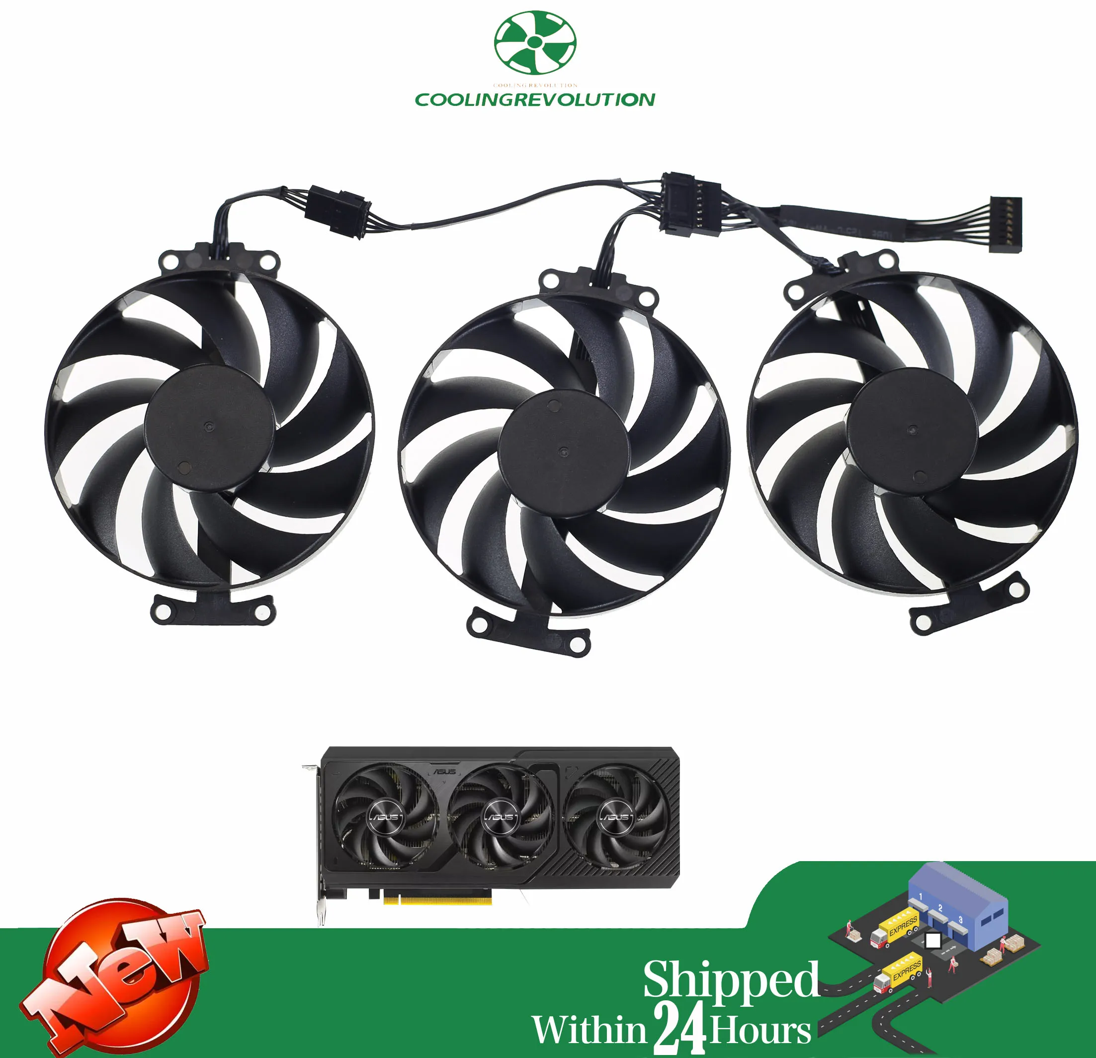 75MM T128015BU Graphics card fan for ASUS Prime GeForce RTX 4070 RTX 4060 Ti SUPER OC Edition